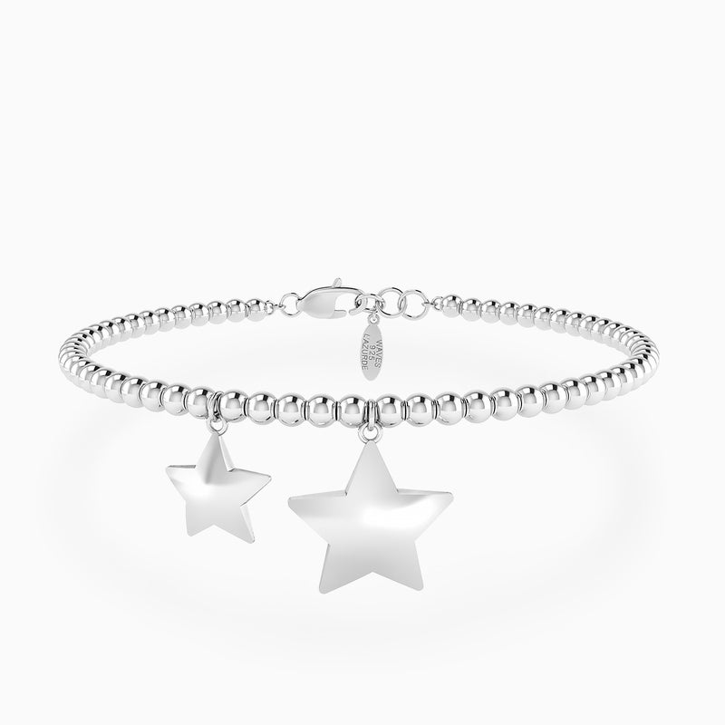 Waves by L'azurde Stars Charm Bracelet In Silver - Image 1